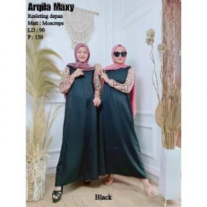 Gamis Moscrepe Maxi Arqila Rose