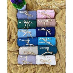 Hijab Pashmina Rose Crinckle 