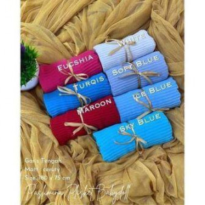 Hijab Pashmina Ceruty Plisket Rose