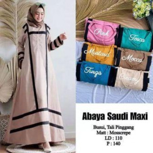 Abaya Saudi Maxi Rose