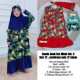 Gamis Anak Set Hijab Monstera Rose
