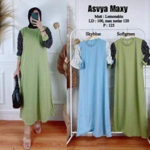 Gamis Lemonskin Asyva Maxi Rose 