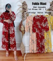 Gamis Lemonskin Folda Maxi Rose