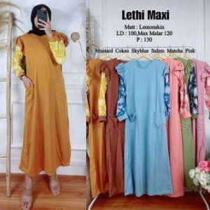 Gamis Lemonskin Lethi Maxi Rose 