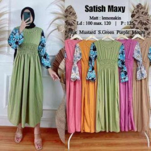 Gamis Lemonskin Satish Maxi Rose 