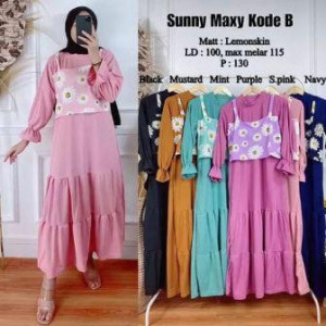 Gamis Lemonskin Sunny Maxi Rose 