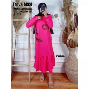 Gamis Lemonskin Treva Maxi Rose 