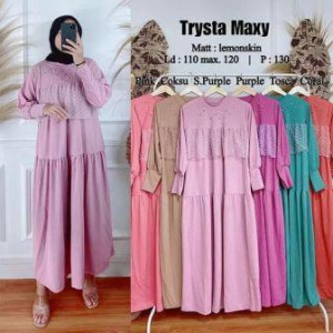 Gamis Lemonskin Trysta Maxi Rose 