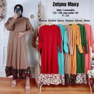 Gamis Lemonskin Zelyna Maxi Rose